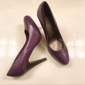 Nine West Purple Pointed Toe Heels Size 6.5